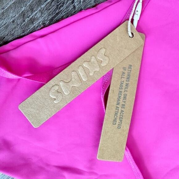 Skims Hot Pink Sequin Swim String Thong Bikini Bottom Size 4X - Picture 5 of 5